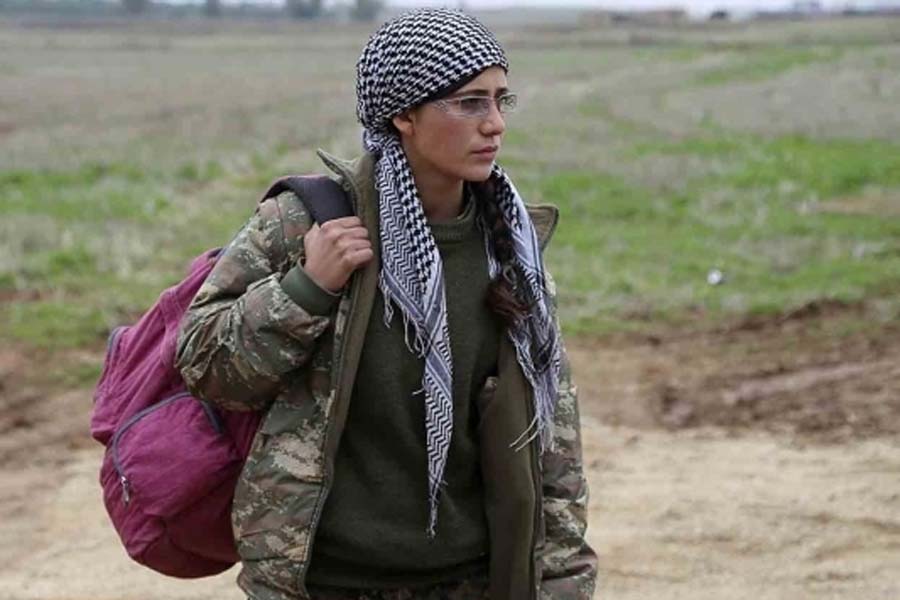 Para pejuang wanita Kurdi dari YPG ini sudah menjalani latihan keras sebelum diberangkatkan ke Jazaa dan Tal Kojar.